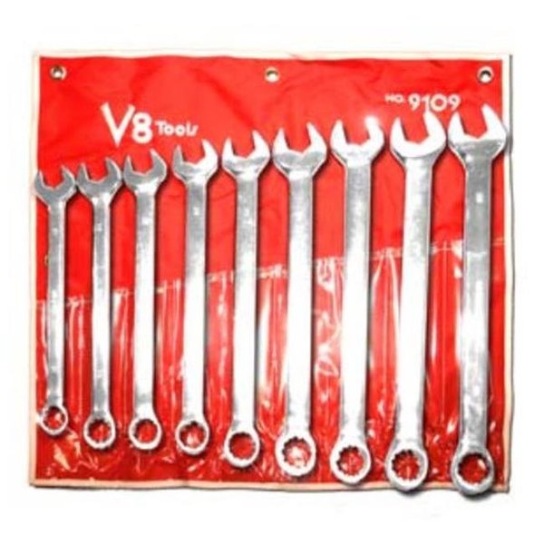 V8 Tools V8 Tools Inc VT9109 9 Piece Metric Long Pattern Combo Wrench Set VT9109